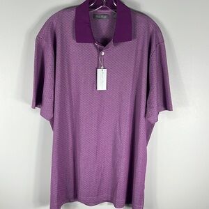 NWT Daniel Cremieux Signature Collection Purple Polo Size XL